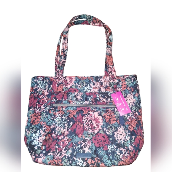 Vera Bradley Cabbage Rose Cabernet Vera Tote - Picture 6 of 8